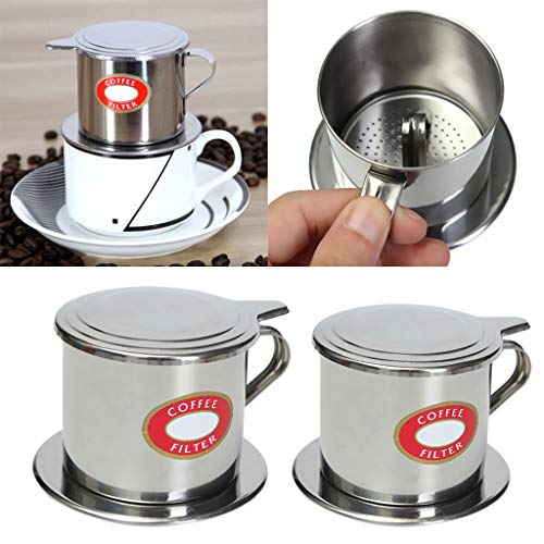 Image of BNF 50mL Stainless Steel Vietnamese Coffee Dripper - Phin Filter Brewer Infuser | Home & Garden|Kitchen, Dining & Bar|Small Kitchen Appliances|Coffee & Tea Makers|Replacement Parts & Accs