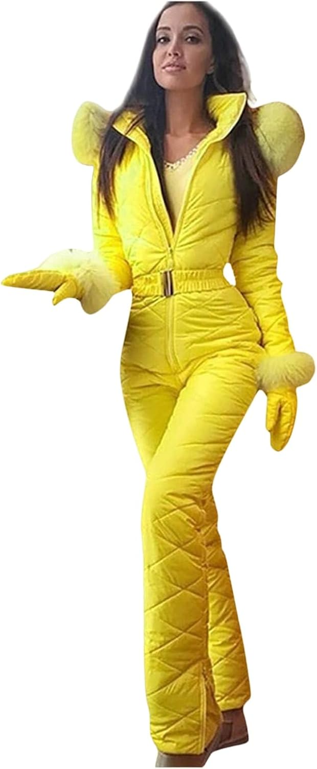 Ski Suit Snow Suits Women Snowsuit Winter One Piece Waterproof Windproof Jumpsuit Outdoor Sports Warm Onesie Outfits