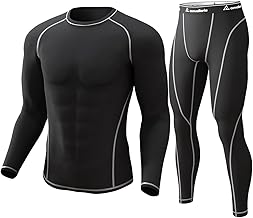 CL convallaria Mens Thermal Underwear Set Ultra Soft Fleece Lined Long Johns, Winter Gear Base Layer Top & Bottom Set Sport Style