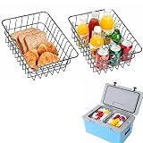 Leemeexaa 2 Pack Cooler Basket with RTIC 52&72QT Ultra Light Coolers, 54QT Steel Belted Belted Coolers, Cooler Accessories etc Easy to Install Can Store Dry Foods and Fruits.