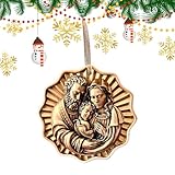 Arroopu Krippenfiguren Anhänger - Resin Sammeldekoration Christliche Motive | Weihnachtskrippen Anhänger,Deko für Zuhause Festliches Ambiente Kamin und Party