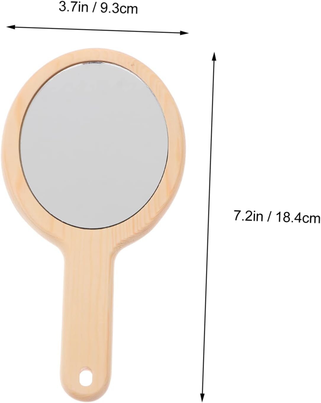 Cabilock Handheld Wooden Vanity Mirror Portable Creative Cosmetic Mirror for Travel and Daily Use Lightweight Design for Easy Carrying Gift Choice for Friends and Family