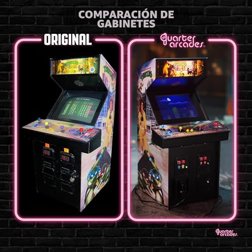 Mini arcade Tortugas Ninja arcade clásica de madera a escala 1/4 de Numskull 3