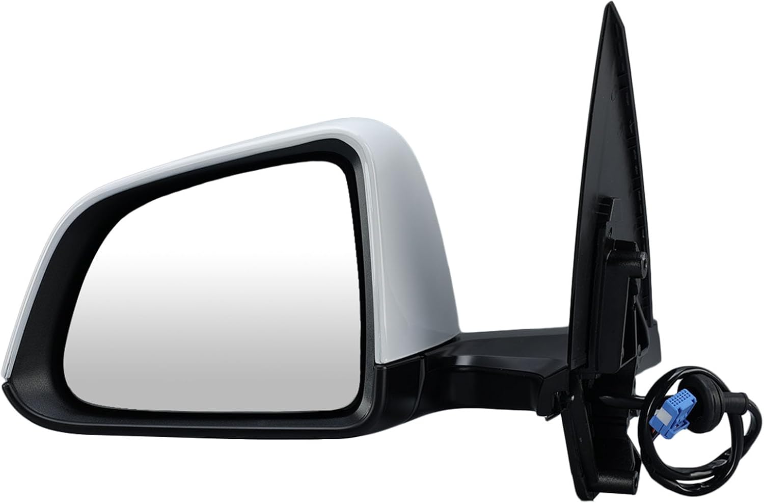 Driver Side Mirror Compatible with Tesla Model Y 2020-2024 Heated Memory Power Folding Left Mirrors Replacement 1594111-00-C White 13 Pins