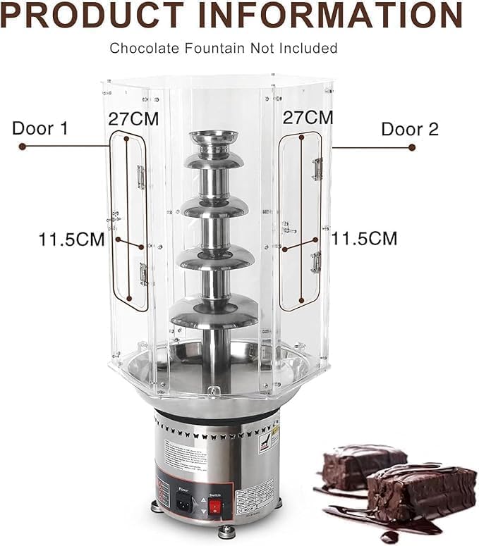 Fuente de chocolate de 7 niveles de acero inoxidable para postres miniatura 7