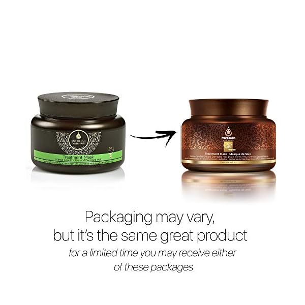 Gold Series Treatment Mask – Deep Hydrating Argan Oil Hair Mask for Dry, Damaged, Color Treated and Curly Hair Enriched with Keratin – Sulfate Free Natural Hair Repair Treatment, 8.45oz