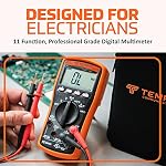 TEMPO Communications MM200 Digital Multimeter, Multi Meter AC/DC Voltage, Current, Frequency, Resistance, Check Diodes, Verify Continuity - Image 3