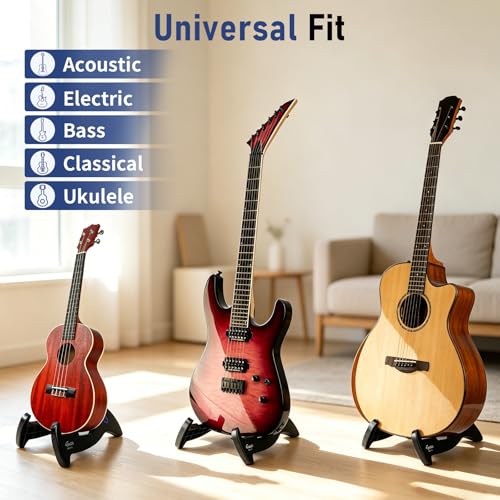 Guitto GGS01 Guitar Tripod Adjustable A-Frame Stand for Acoustics, Electric Guitars and Bass Guitars - 6