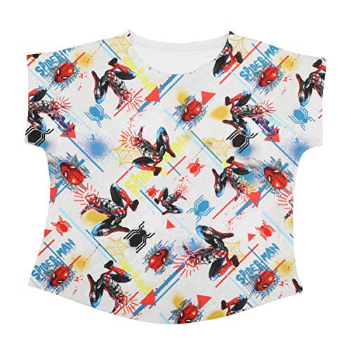 Image of Marvel Girls' Regular Fit T-Shirt (DSMGT0076 Multicolour 6-7 Years)