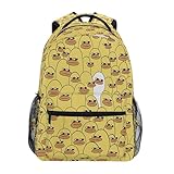 Mochilas Funny Ducks para crianças e adolescentes, mochilas escolares para alunos do ensino fundamental do ensino médio, mochila para laptop para meninas e meninos de 4 a 18 anos