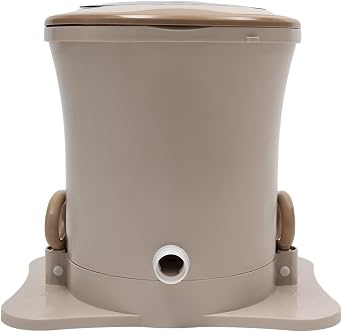 Mini Manual Dehydrator Washing Machine,Portable Foot Operated Non-Electric Dehydrator, Compact Washer Spin Dryer for Baby Clothes, Underwear or Small Items, Apartment, Dorm, Camping Apricot