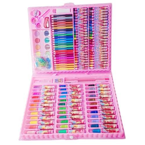 Conjunto de Desenho de 150 Peças Estojo Infantil para Presente para Meninas Kits de Arte + Desenhos