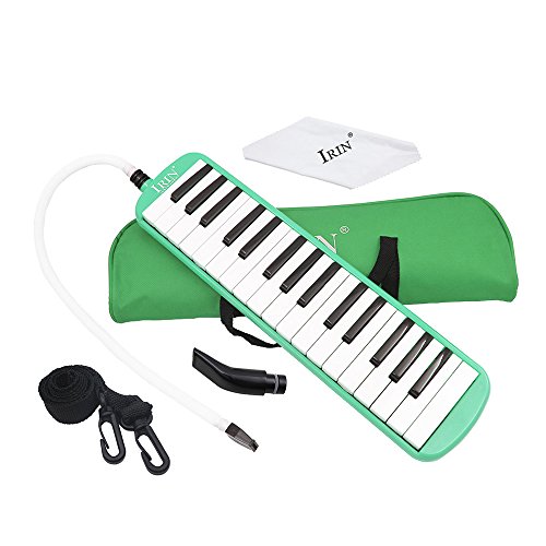 Btuty 32 Key Melodica Piano Keyboard Instrument with Carrying Bag(green)