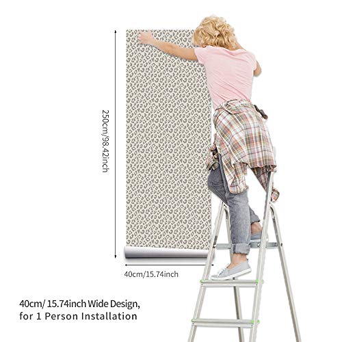 Papel tapiz adhesivo de leopardo impermeable para rollo de plástico de muebles 40cm 3