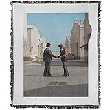 LOGOVISION Pink Floyd Blanket, 50'x60' Wish You were Here Woven Tapestry Cotton Blend Fringed Throw