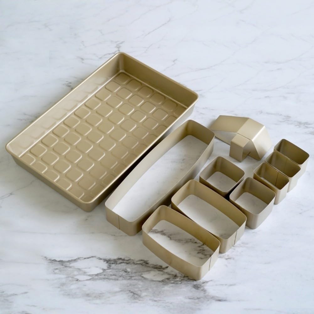 Moule à gâteau anti-adhésif en forme de chiffres et lettres pour gâteau d'anniversaire de mariage (doré)