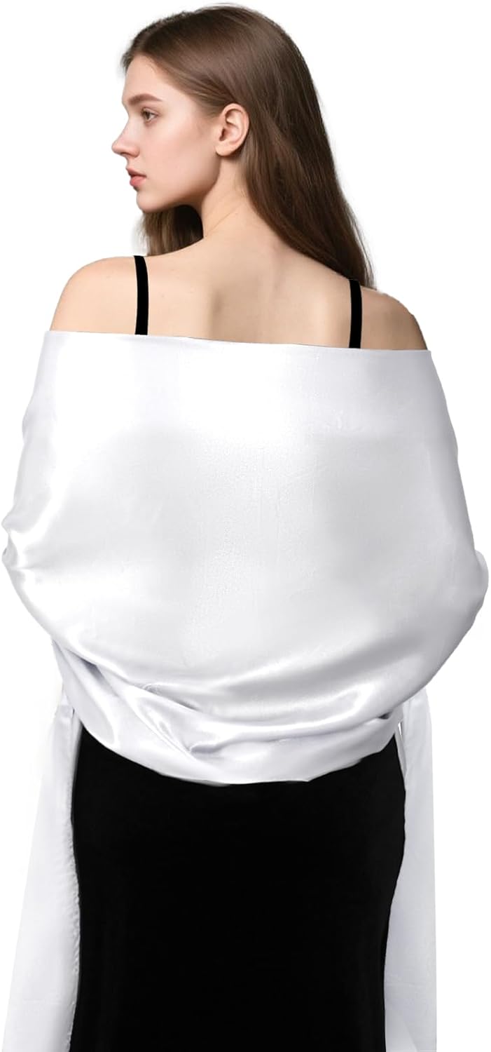 Women's Pashmina Shawls and Wraps for Evening Dresses Satin Shawl Wraps Bridal Scarve Women Wedding Bridesmaid Scarf - Image 6