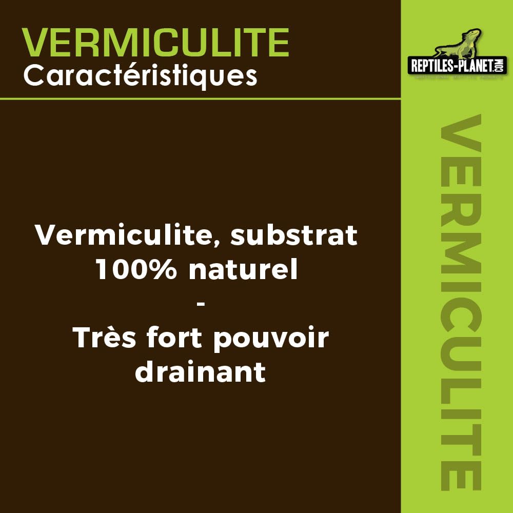 Reptiles Planet Vermiculite Substrat d'Incubation pour Reptiles 0,3-4 mm 6 Litres