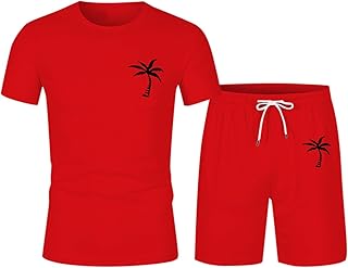 Sudadera con capucha chándal de verano para hombre, talla grande, manga corta, traje atlético informal, bloque de colores, cordón en la cintura, conjunto de lila Sudadera con capucha para hombre