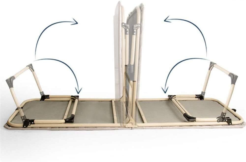 Lit Pliable Portable Matelas de lit pliant en Aluminium Matelas Confort inclinable Léger Compact Lit pliant invité Meubles de Bureau à Domicile (Couleur: Argent Taille: 185