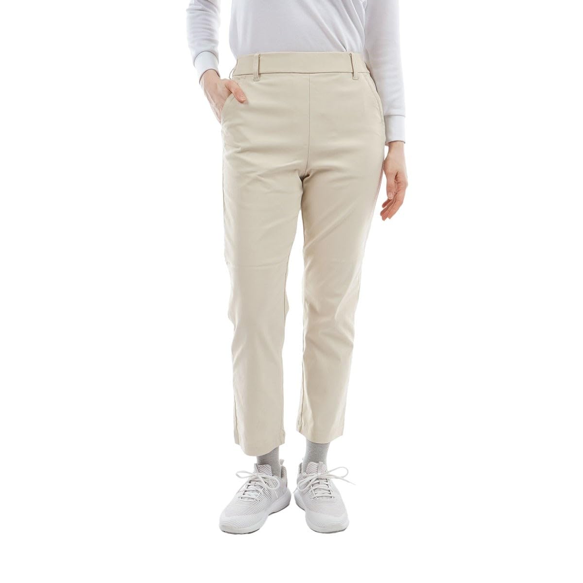 Amazon | [マリ・クレール] ストレッチツイル ロングパンツ レディース