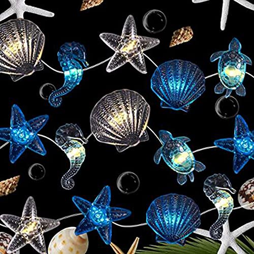 Zdayoz Led Beach Light String, Seahorse Starfish Shell Light String Conch Decorative String Light #TOP6