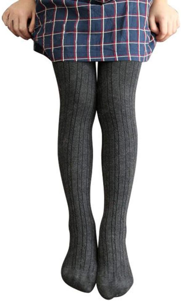 Whyme Pack of 5 Baby Tights 6-8T Toddler Little Girls Cotton Cable Knit Legging Stocking Pants Pantyhose