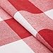 Encasa XO Cotton Dining Table Runner | Buffalo Red Checks | Size 13x59 in - Machine Washable & Durable