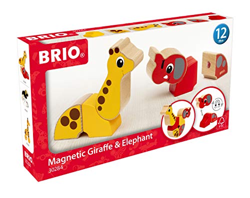 Preisvergleich Produktbild BRIO 30284 - Magnet-Tiere Elefant und Giraffe