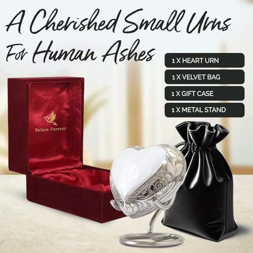 image for Solace Forever Small Urns for Human Ashes Keepsake - Memorial Keepsake