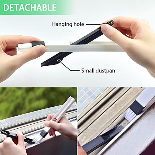 Crevice Gap Cleaning Brush Tool, 6Pcs Hand-Held Groove Gap Cleaning Tools, 2 In 1 Dustpan Cleaning Brushes, Shutter Door Window Track Kitchen Cleaning Brushes Kit #TOP4