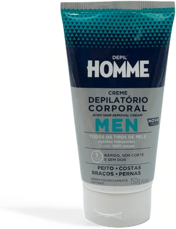 Creme Depilatório Masculino Depil Homme 150g — Melhor para Barba e Corpo