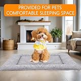BUKLUKE Hundebett Flauschig, 55 x 75 cm Hundebett Waschbare Hundematte, Hundekissen Flauschig mit rutschfeste Unterseite für Dog Cat Pets, Größe: M (Grau)