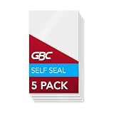 GBC Laminating Sheets, Self Adhesive Pouches, Luggage Tag Size, 8 Mil, Self Seal, 5 Pack (3745165) – view 1