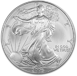 2006 American Silver Eagle .999 Fine Silver Dollar Uncirculated US Mint with Our Certificate of Authenticity