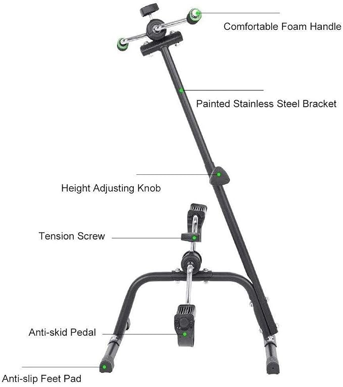 Mini bicicleta estática portátil para brazos y piernas miniatura 3