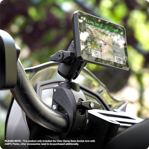 TUSITA Motorcycle ATV/UTV Mount Compatible with Garmin Montana, Zumo XT - Claw Clamp Base, Black, Short Arm - Image 4