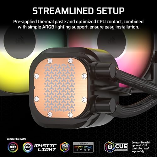 CORSAIR Nautilus 360 RS ARGB Liquid CPU Cooler – 360mm AIO – Low-Noise – Direct Motherboard Connection – Daisy-Chain – Intel LGA 1851/1700, AMD AM5/AM4 – 3X RS120 ARGB Fans Included – Black by Corsair - Image 3
