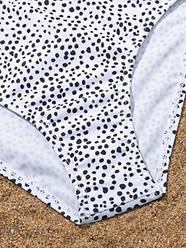 Milumia Girl's Two Piece Swimsuit Wrap V Neck Spaghetti Strap Wireless Bikini Set4