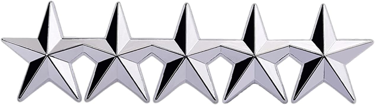 Metal Five-Pointed Star Badge Lapel Pins Brooch Collar Shoulder Pins for Women Men Jewelry Costume Decorations