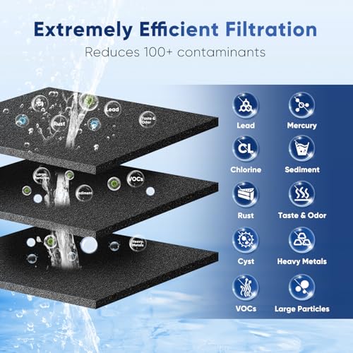 Image of PUREPLUS UKF8001 NSF 53&42 Certified Water Filter Replacement for Maytag UKF8001P, EDR4RXD1, Everydrop Filter 4, PUR 4396395, Puriclean II, UKF8001AXX-200, UKF8001AXX-750, RWF0900A, 2Pack