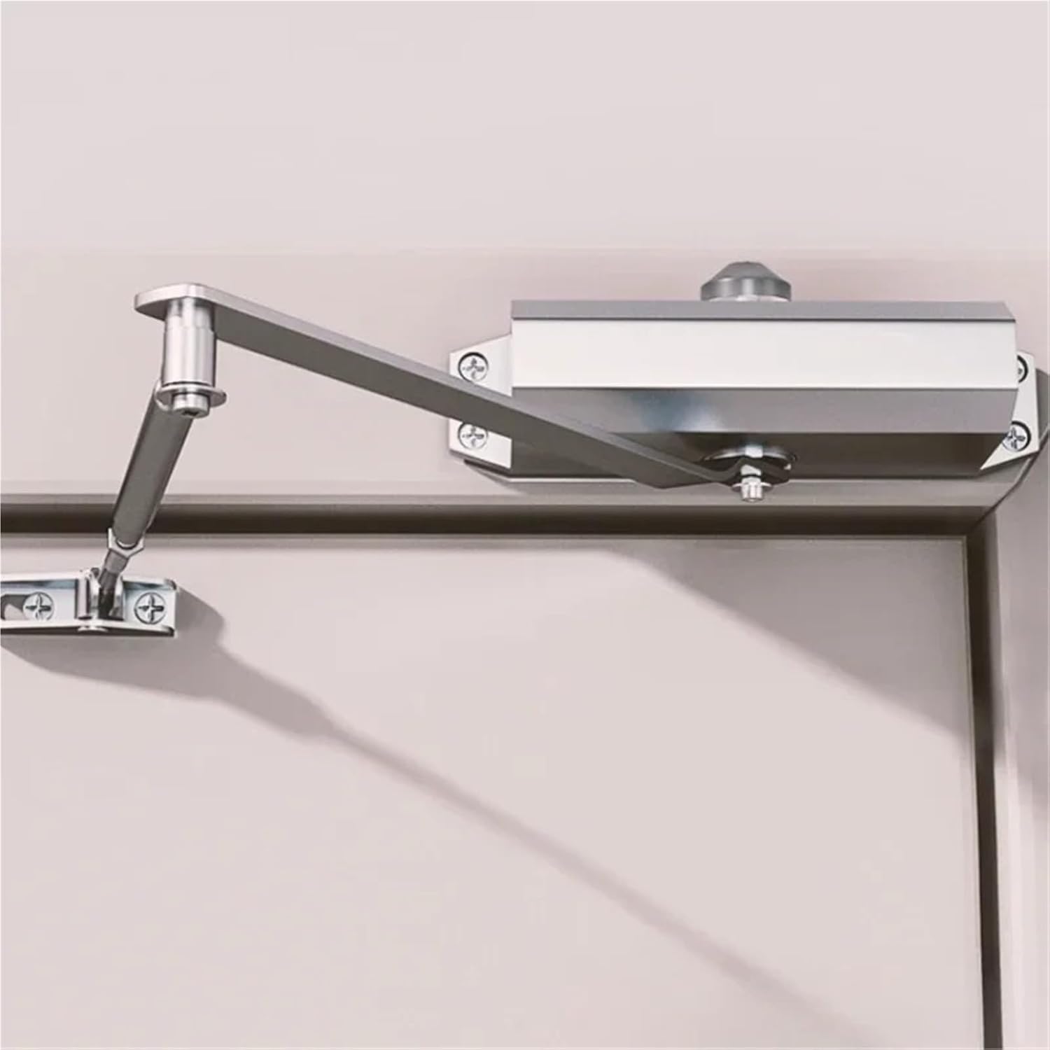 1 Set of Thickened cast Aluminum Anti Theft Door Automatic Closer for Household Doors External fire Doors Buffer Door Closer(F1 25-45kg)