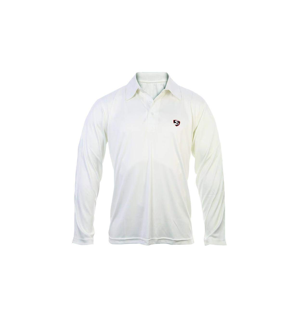SG Cricket Shirt SG Club JR/FS/XS JR Polyester Cricket Shirt, XS (White