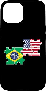 Brazil USA American Brazilian Flag Case for iPhone 15