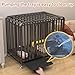 RUYICZB Dog Crates for Large Dogs, Dog Cage Dog Kennel Indoor Heavy Duty Indestructible Dog Crate with Removable Trays Divider Panel Lockable Wheels for High Anxiety Dogs,43.3