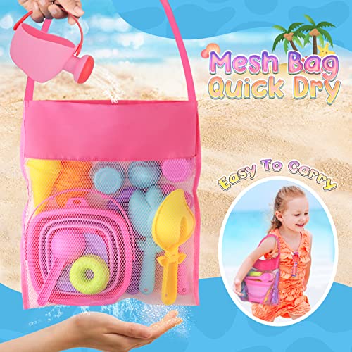 Joyreal Pack of 46 Ice Cream Sand Toys for Girls and Boys - Sandpit Toy Beach Toy Children with 4 Sand Shovels, Bucket, Sand Moulds, Mesh Bag Beach for Children
