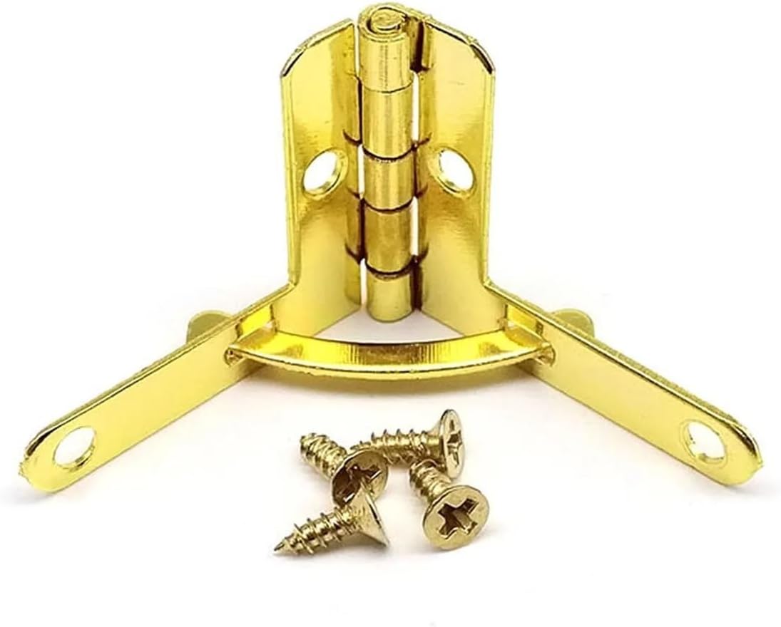 L Shape Type 90 Degree Support Spring Hinge 12Pcs(Small Golden 22x28mm)