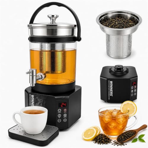 21-Cup Glass Tea Kettle Urn