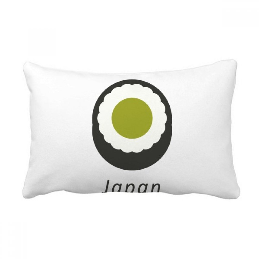 Coussin rectangulaire motif japonais maki noir pour maison
