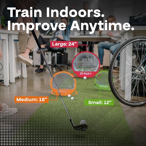 Image of PGA Tour Golf Practice Aids By Golfgen: Premium Chipping Nets, Putting Rings, & Targets, Indoor & Outdoor Training, Improve Accuracy & Control, Master Putting and Chipping, Portable for On The Go
